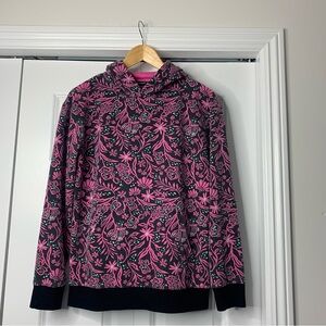 Ripzone Hoodie Black Pink Mint Floral Pattern Long Sleeve Women’s Size US XL